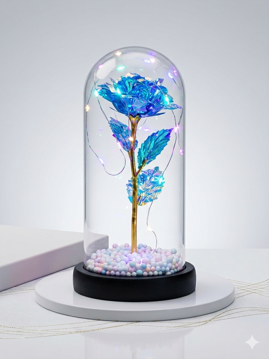 Eternal Glow Rose Lamp